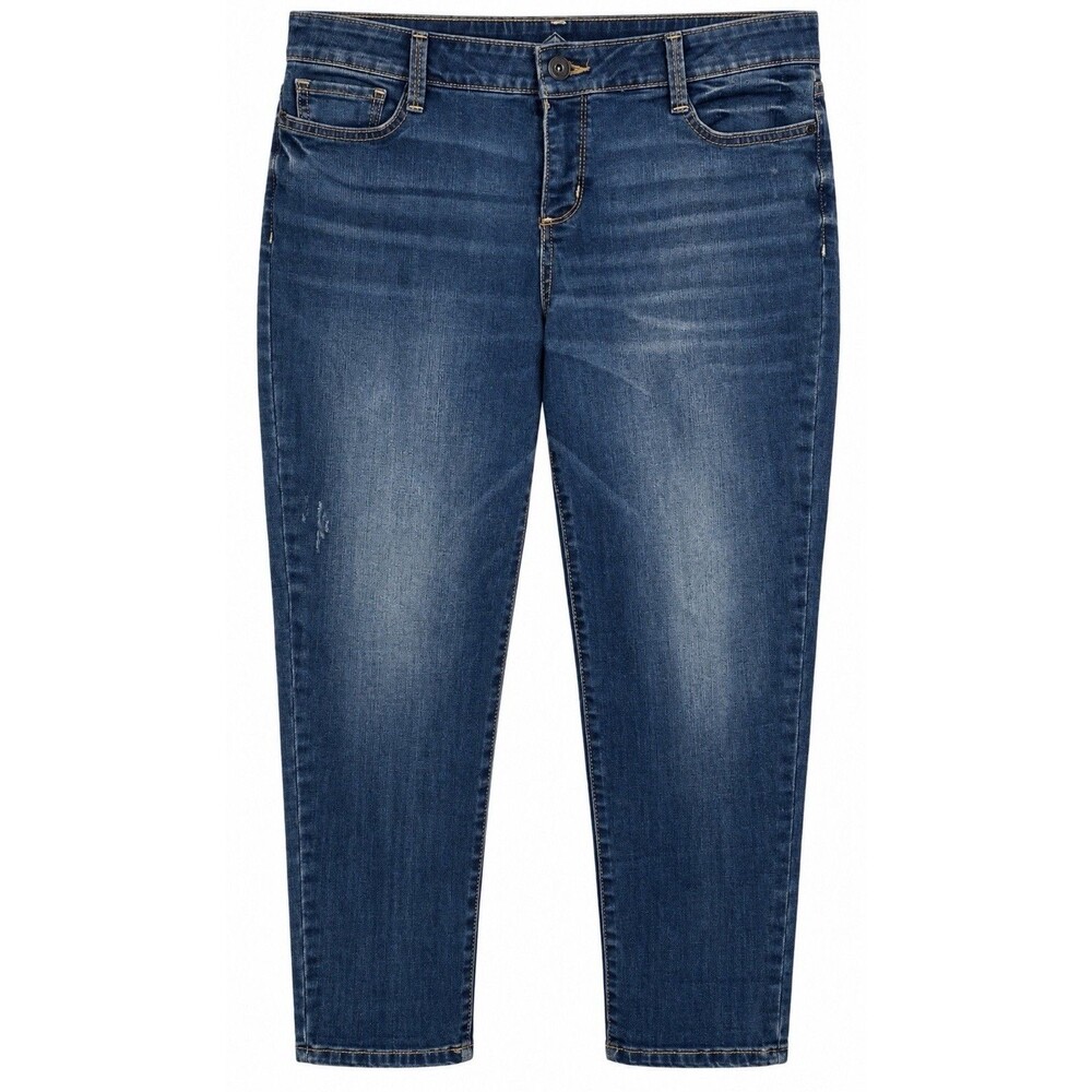 St. John's Bay Women’s Jeans 10 Petite Stretch Straight Leg Medium Wash